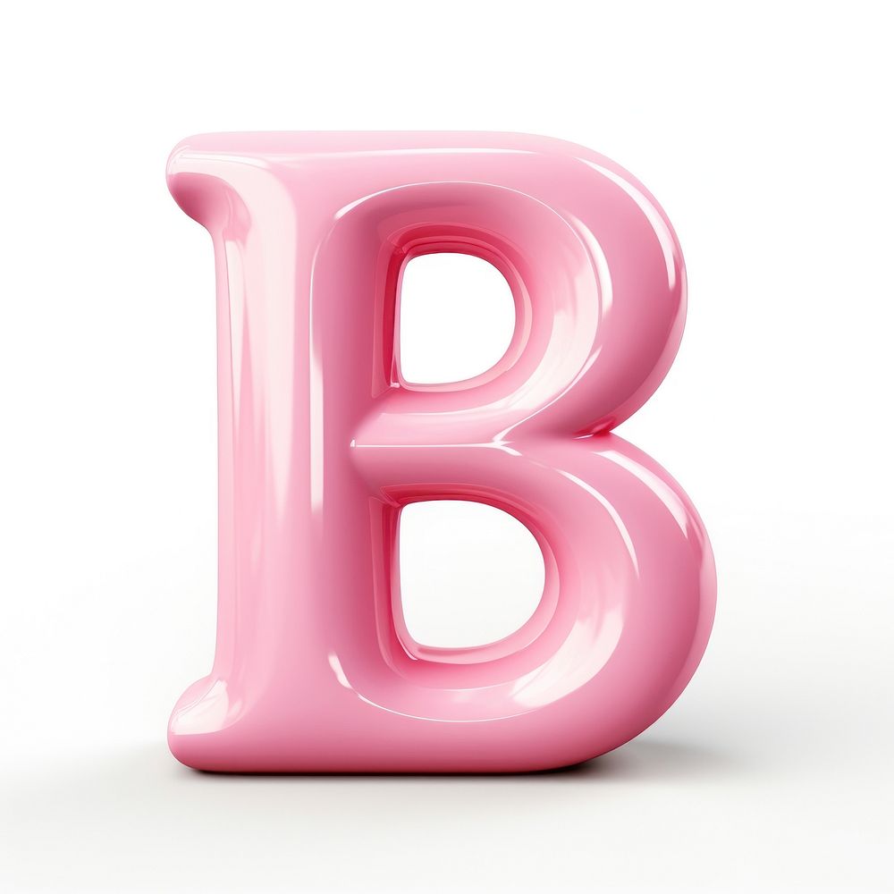Alphabet B shape number text white background. AI generated Image by rawpixel.
