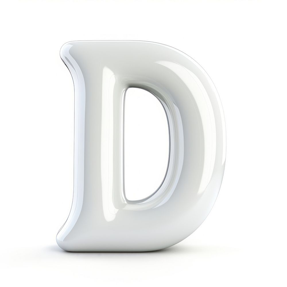 Alphabet D shape white text white background. AI generated Image by rawpixel.