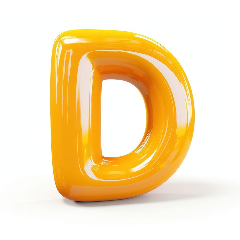 Alphabet D shape white background accessories accessory. AI generated Image by rawpixel.