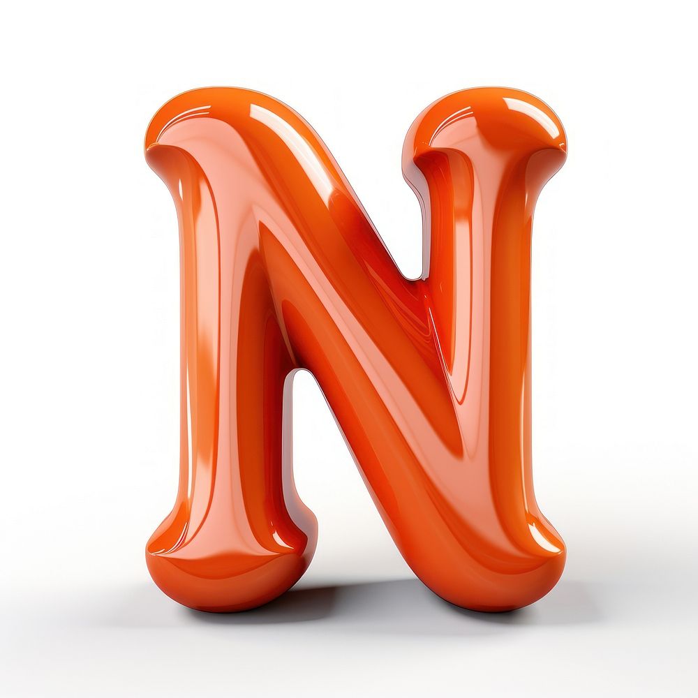 Alphabet N shape text white background ketchup. AI generated Image by rawpixel.