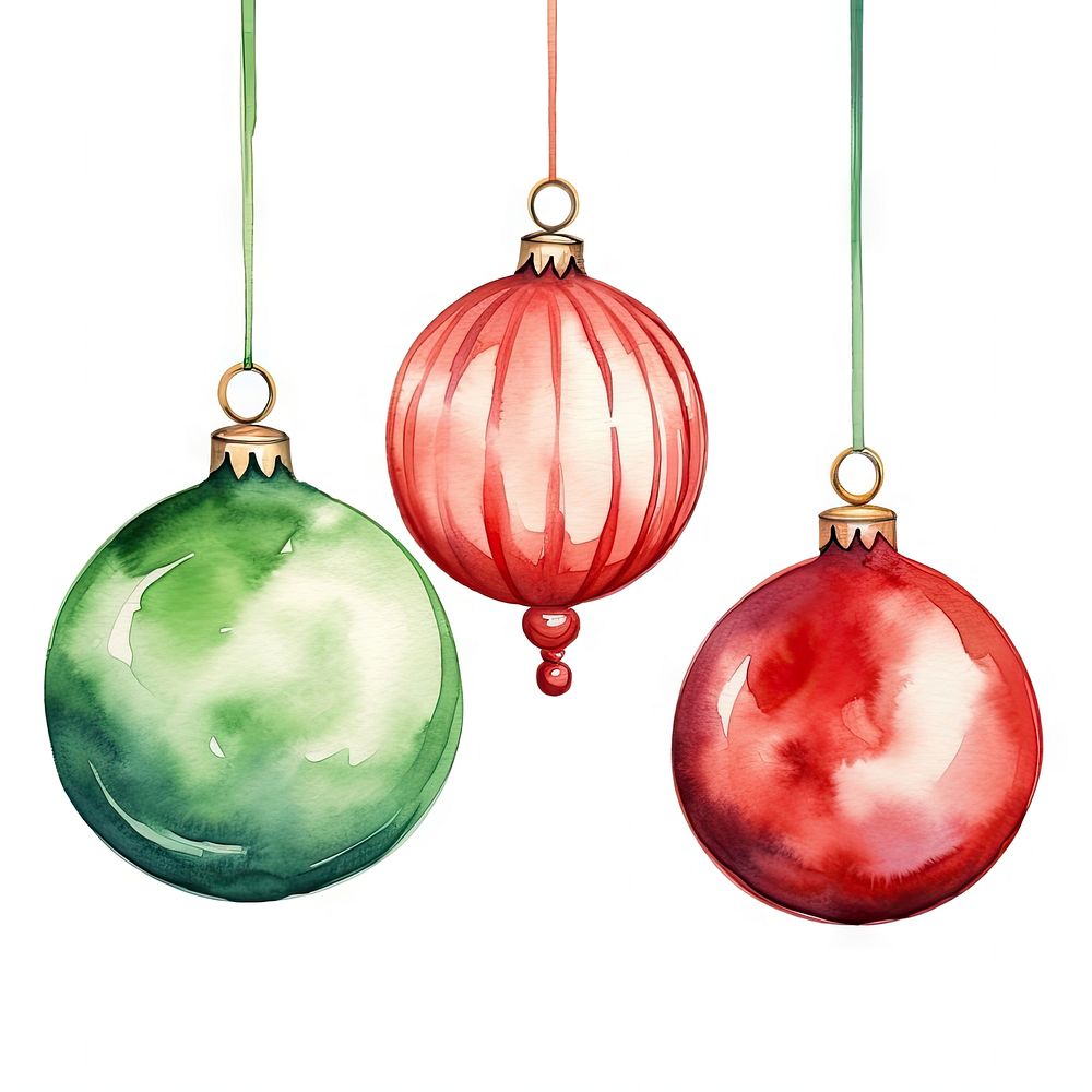 Christmas balls ornament red celebration. AI generated Image by rawpixel.
