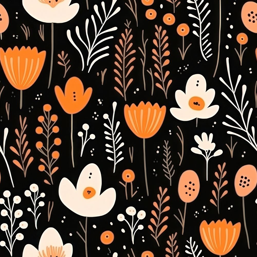 Flowers pattern backgrounds creativity. AI generated Image by rawpixel.