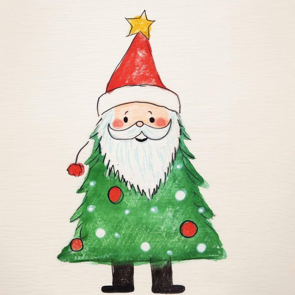 Christmas snowman tree art. AI generated Image by rawpixel.