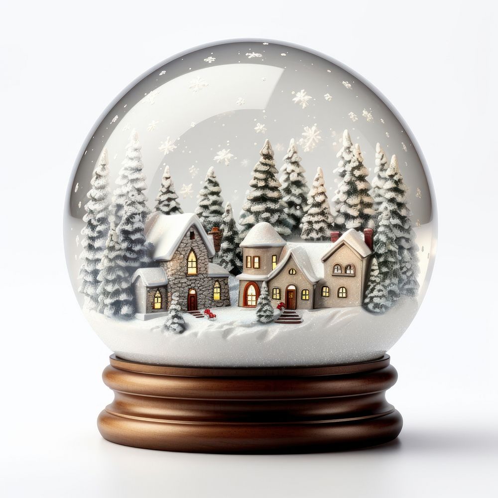 Christmas snowglobe photography plant tree. AI generated Image by rawpixel.