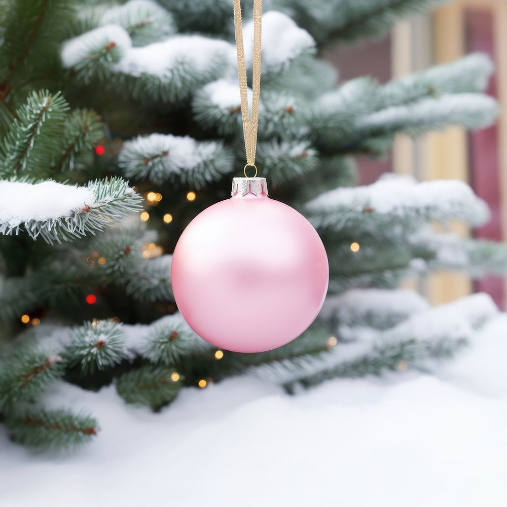 Pink christmas fir branches plant tree anticipation. AI generated Image by rawpixel.