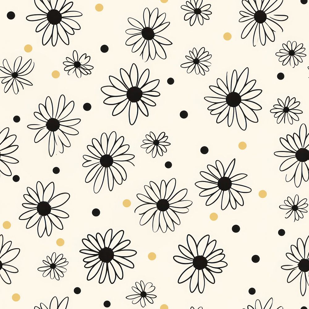 Daisy pattern flower backgrounds. AI generated Image by rawpixel.