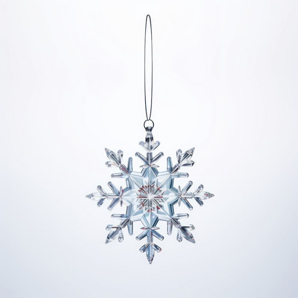Plastic glitter snowflake ornament christmas celebration accessories. AI generated Image by rawpixel.