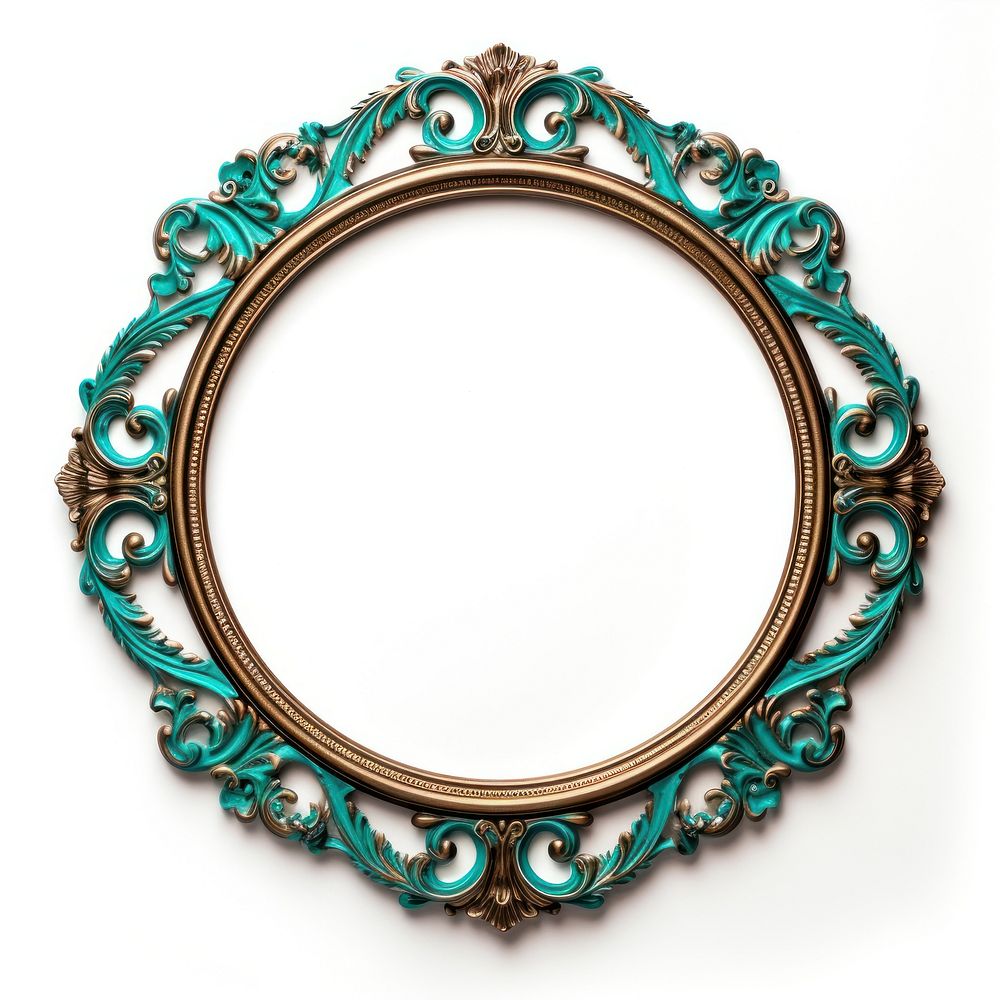 CircleTurquoise frame vintage turquoise jewelry circle. AI generated Image by rawpixel.