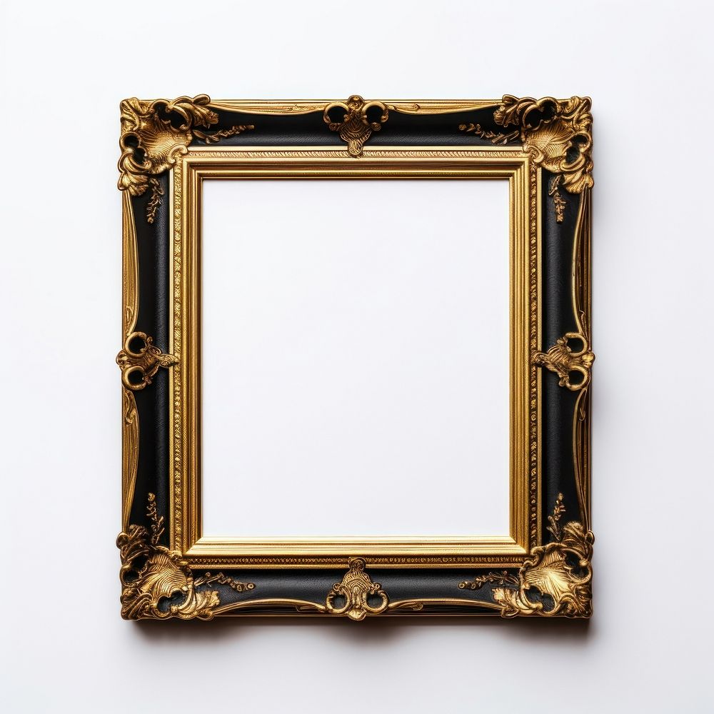 Frame gold art white background. AI generated Image by rawpixel.
