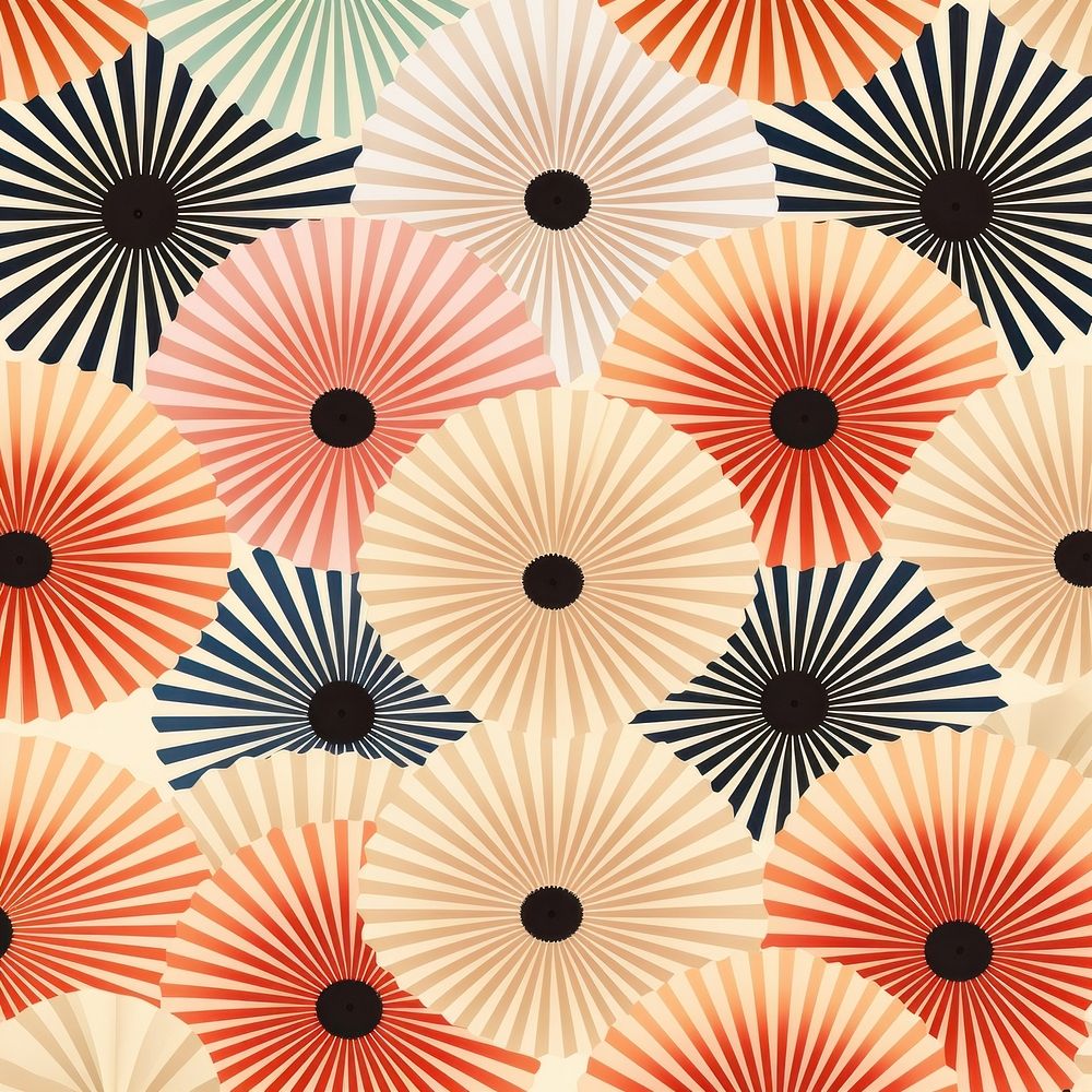 Fan paper pattern backgrounds shape repetition. AI generated Image by rawpixel.