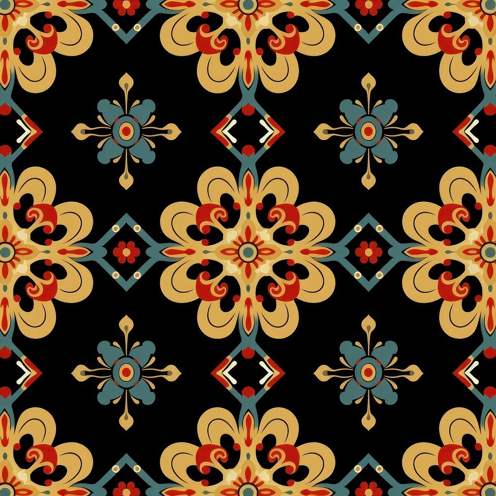 Thai pattern backgrounds shape kaleidoscope. AI generated Image by rawpixel.