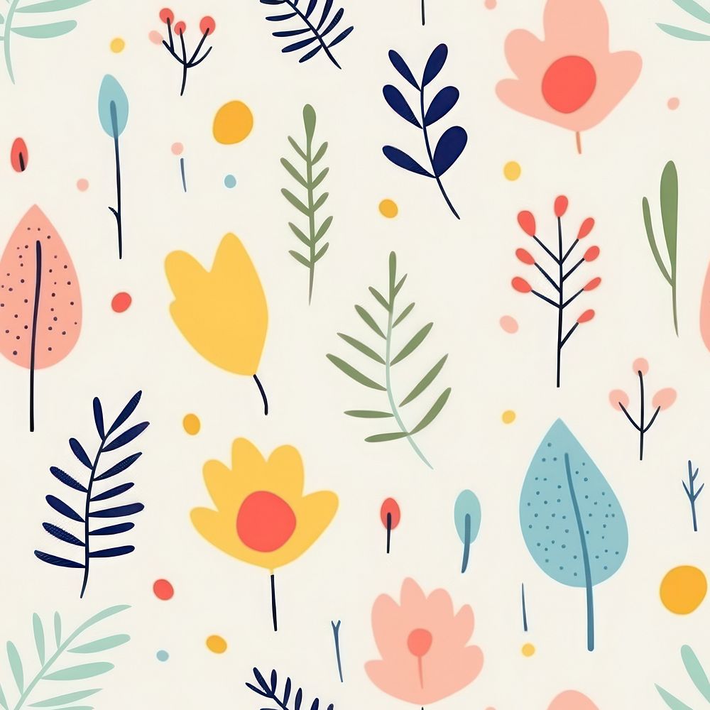 Summer plant pattern backgrounds flower. AI generated Image by rawpixel.