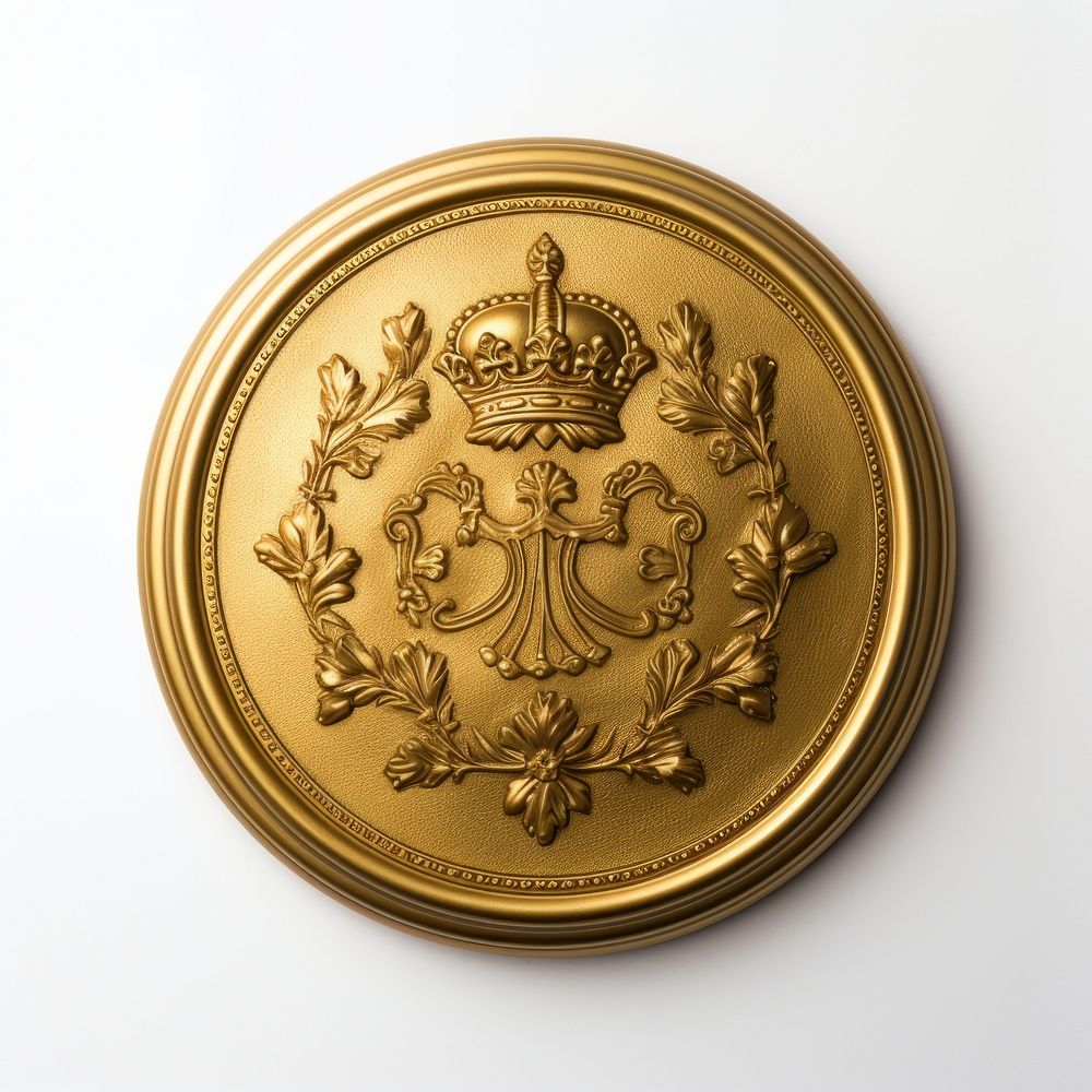 Locket bronze crown gold. AI generated Image by rawpixel.
