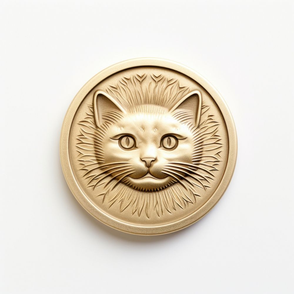 Locket money coin white background. AI generated Image by rawpixel.