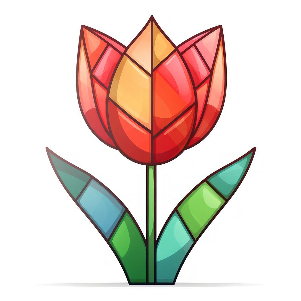 Glass Tulip tulip flower plant. AI generated Image by rawpixel.