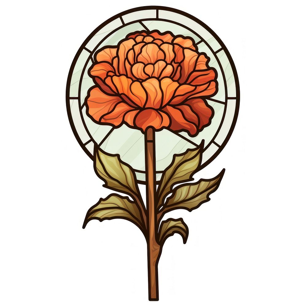 Glass Carnation flower plant rose. AI generated Image by rawpixel.