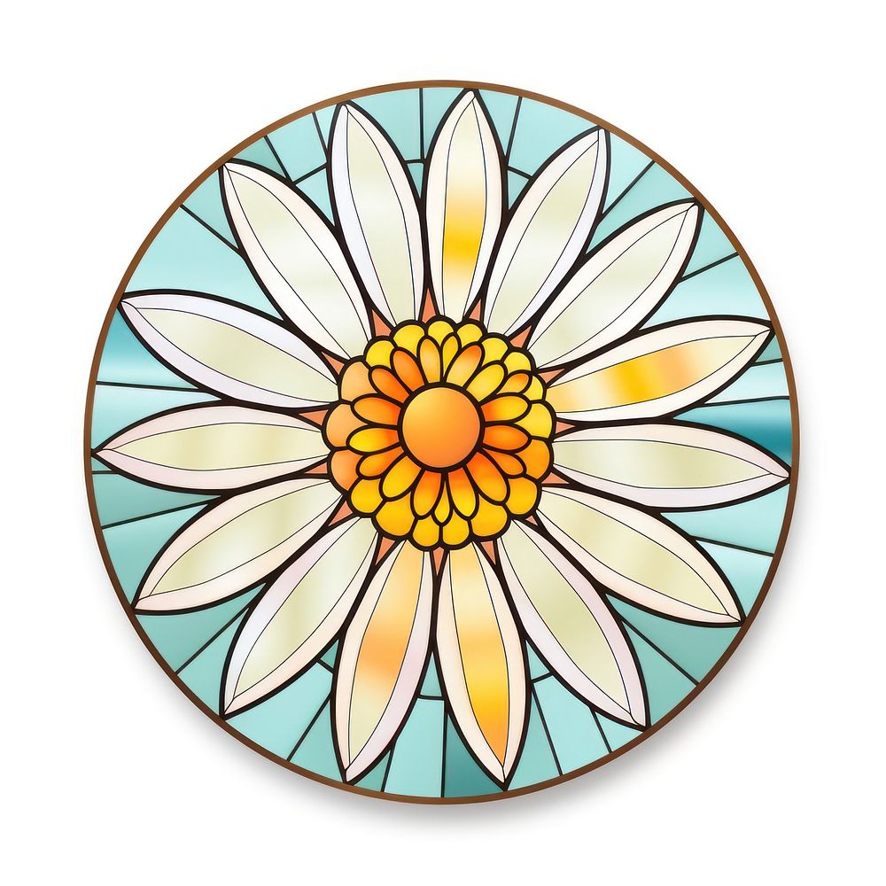 Glass daisy flower shape art. AI generated Image by rawpixel.