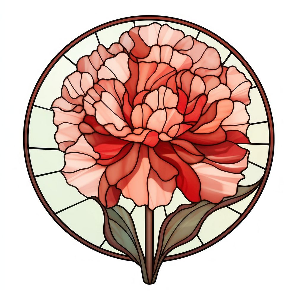 Glass Carnation carnation flower dahlia. AI generated Image by rawpixel.