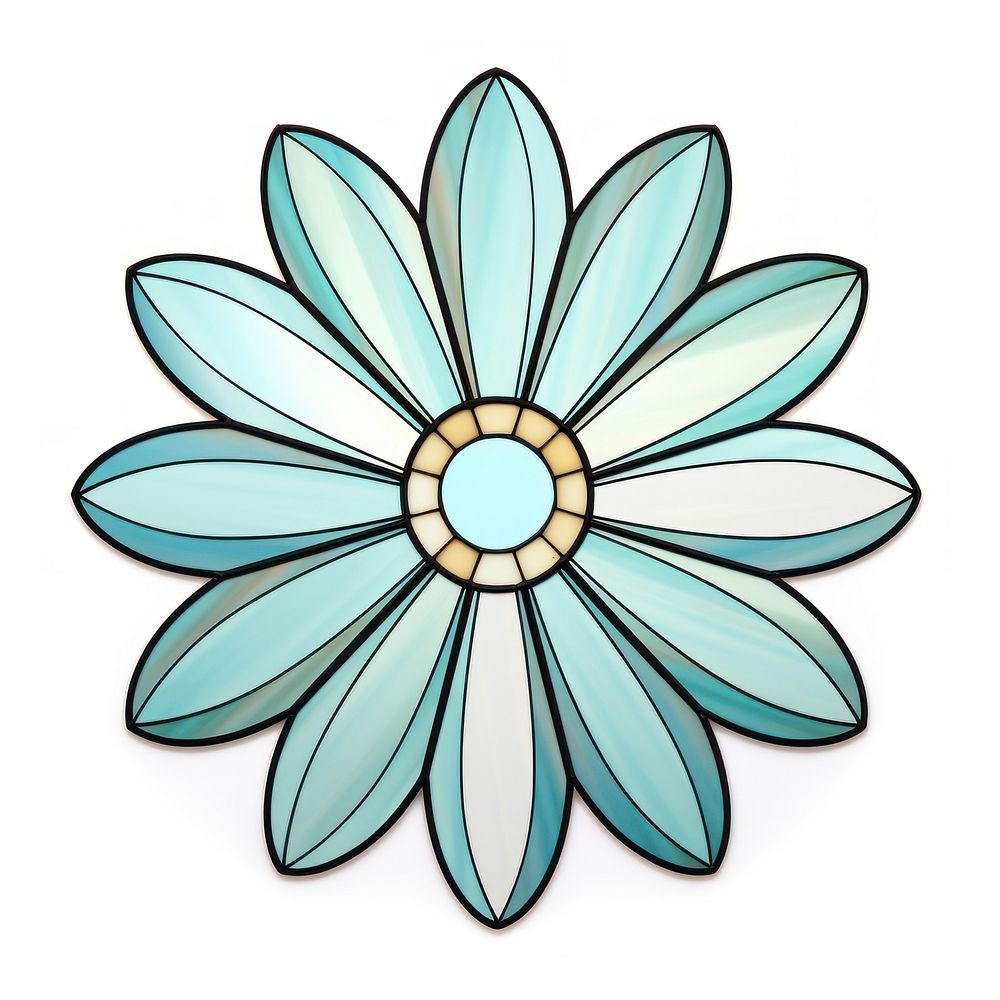 Glass daisy flower shape white background. AI generated Image by rawpixel.