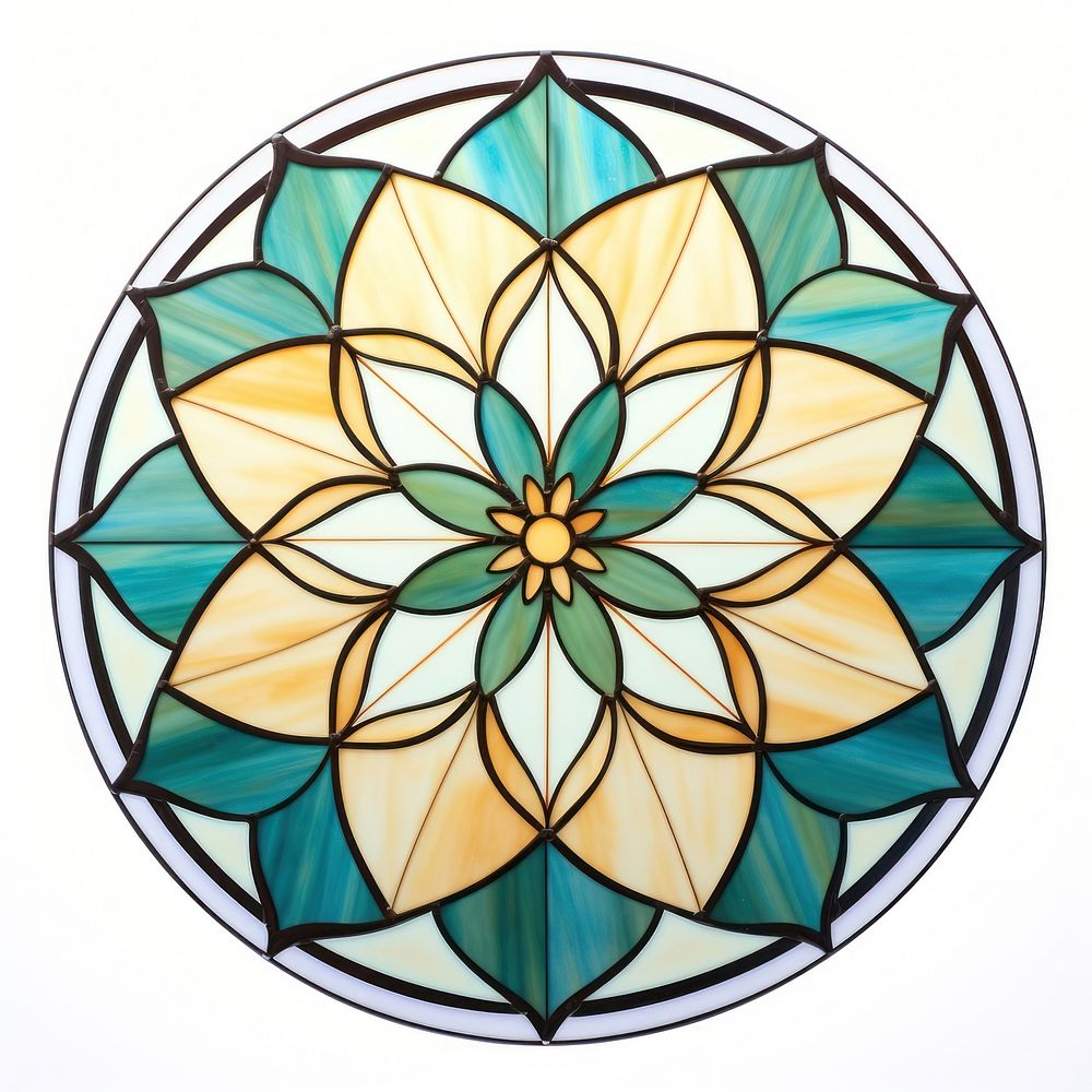 Glass Jasmine art shape stained glass. AI generated Image by rawpixel.