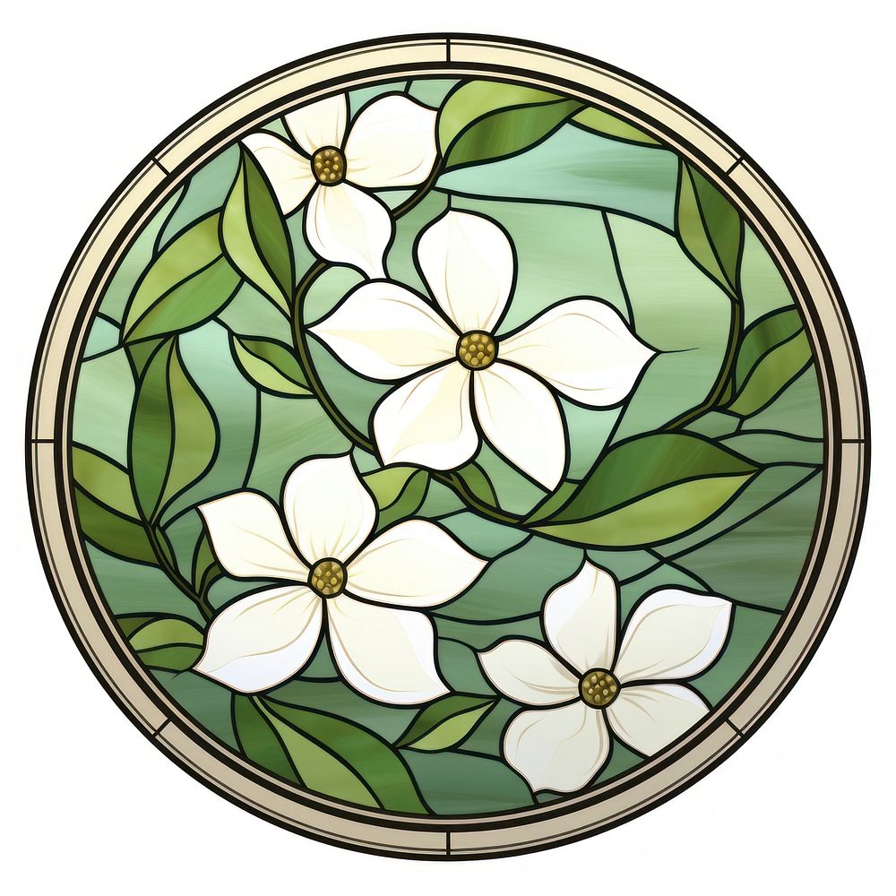 Glass Jasmine shape art stained glass. AI generated Image by rawpixel.