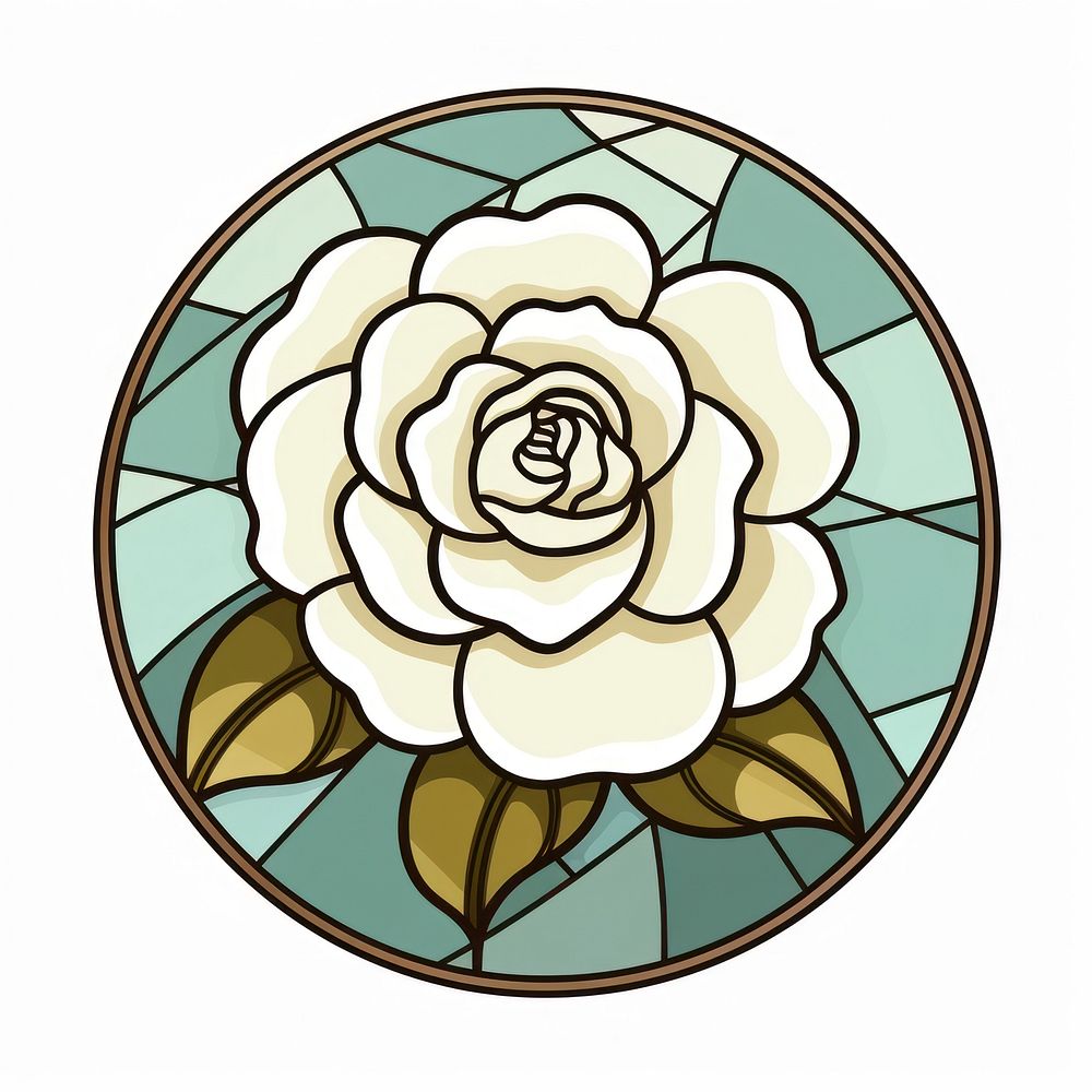 Glass Camellia shape art inflorescence. AI generated Image by rawpixel.