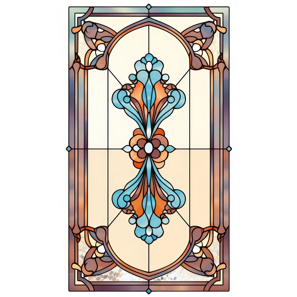 Glass Frame Ornament art shape stained glass. AI generated Image by rawpixel.