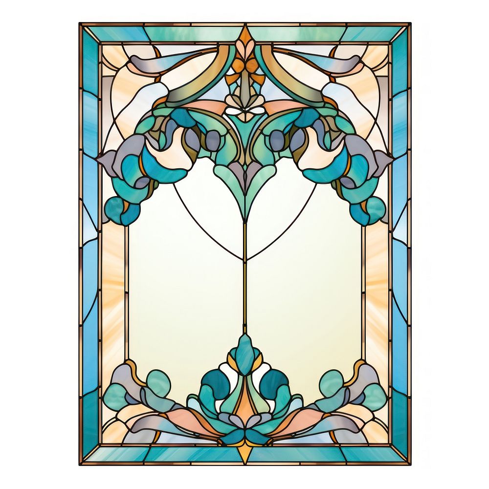 Glass Frame Ornament art shape stained glass. AI generated Image by rawpixel.