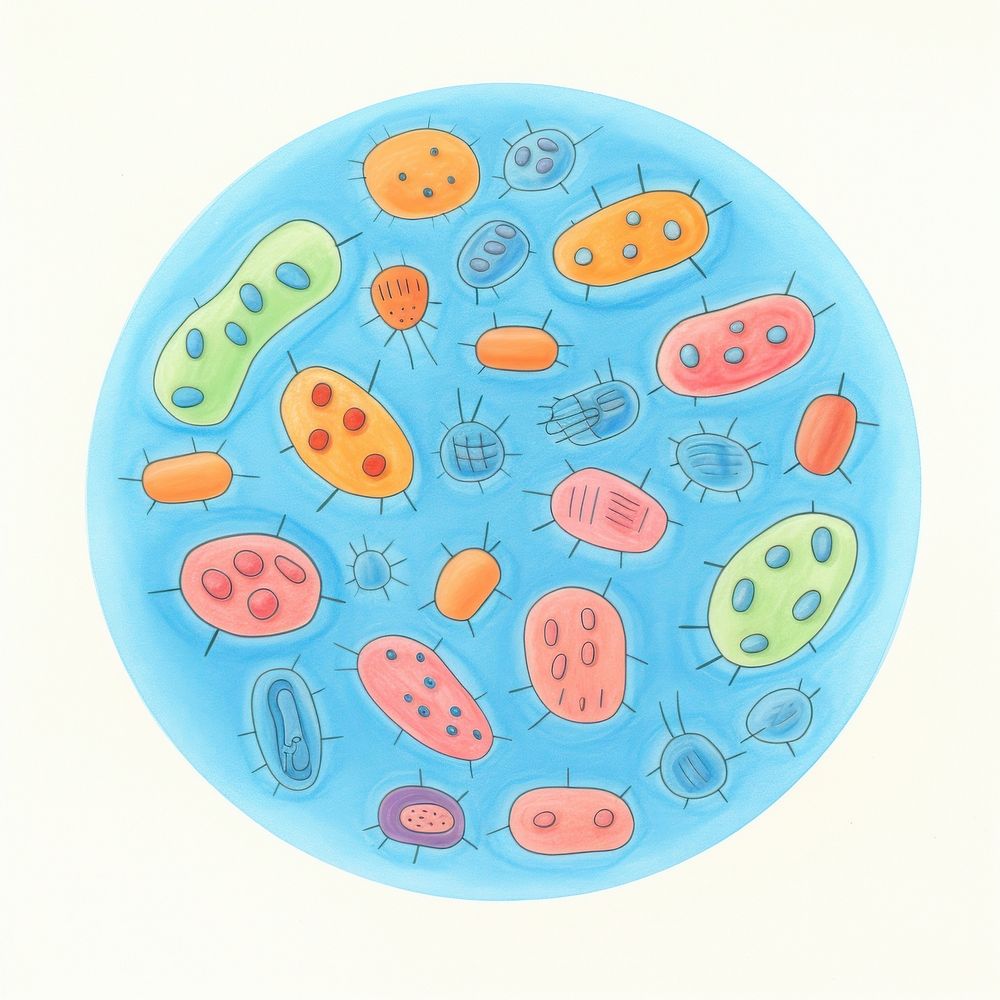 Drawing magnification microbiology biochemistry. AI generated Image by rawpixel.