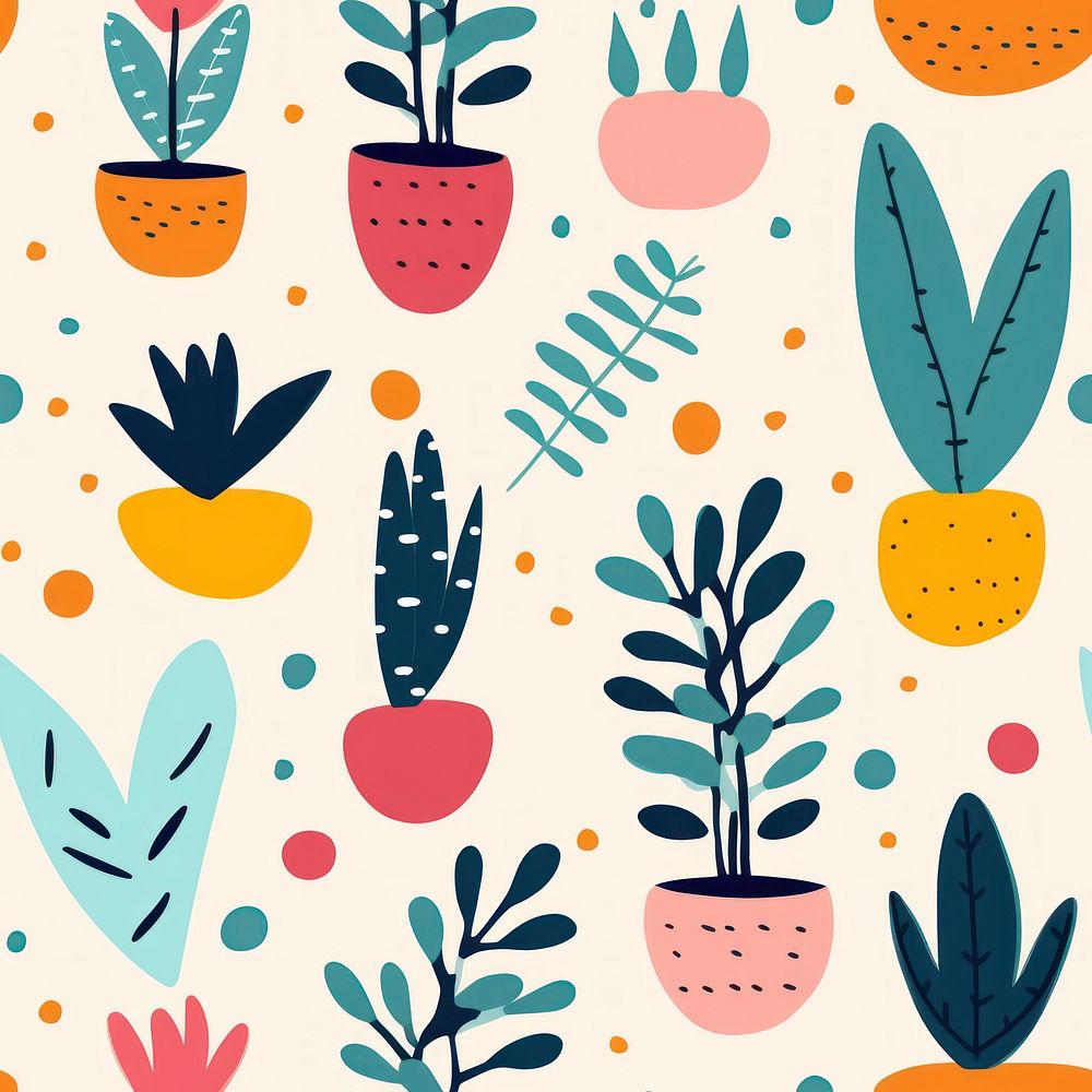 Simple plant pattern backgrounds creativity. AI generated Image by rawpixel.