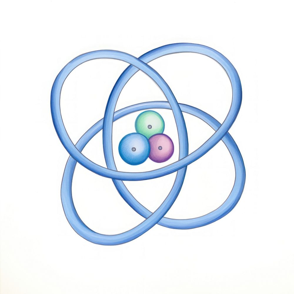 Atom drawing blue ammunition. AI generated Image by rawpixel.