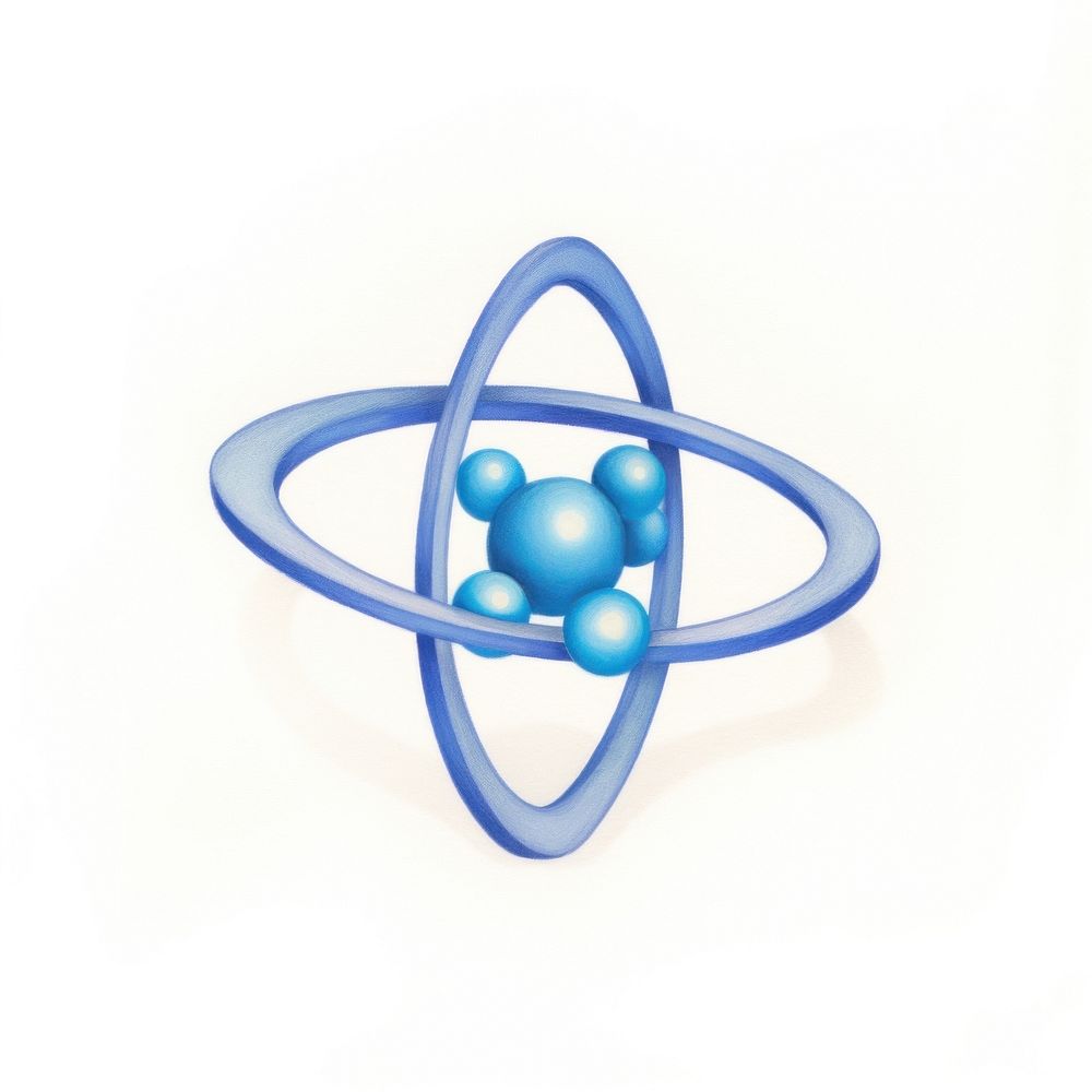 Atom blue accessories technology. AI generated Image by rawpixel.