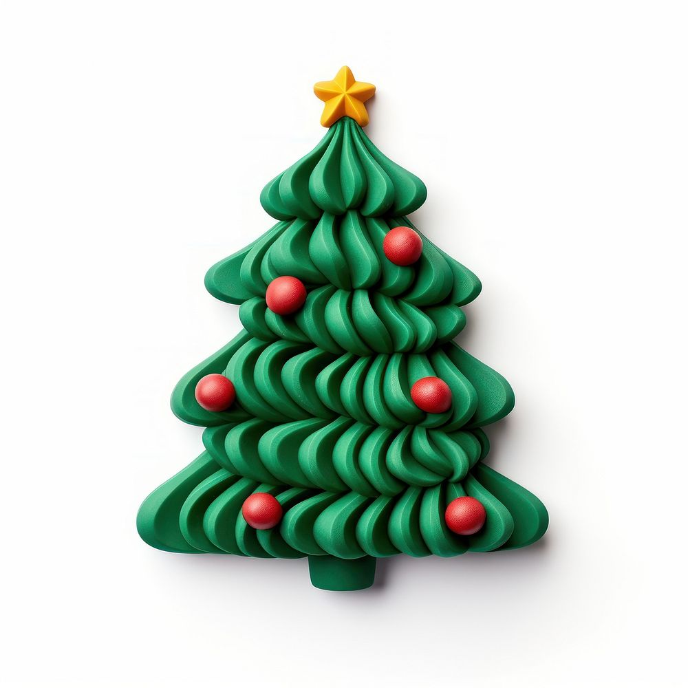 Christmas tree dessert food white background. AI generated Image by rawpixel.