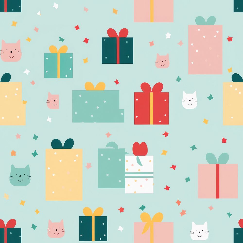 Gift box pattern backgrounds paper. AI generated Image by rawpixel.