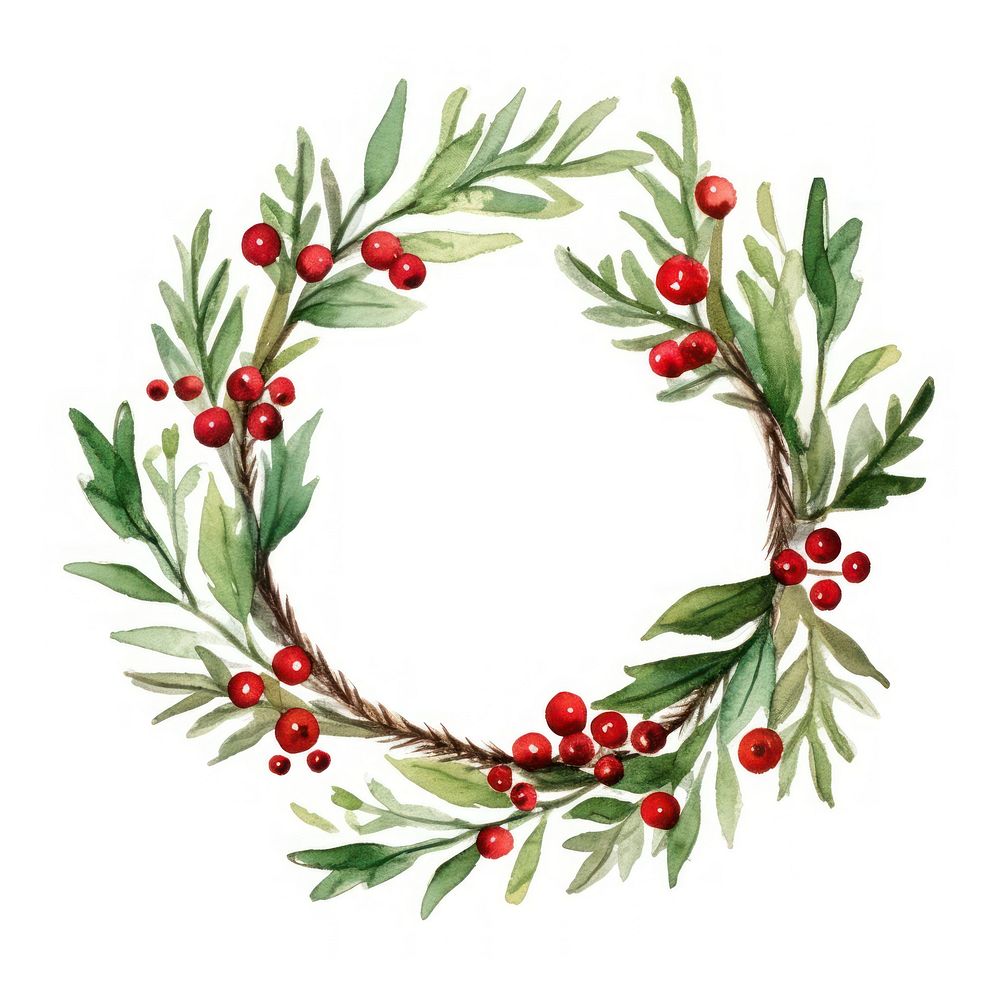 Christmas wreath plant celebration decoration. AI generated Image by rawpixel.