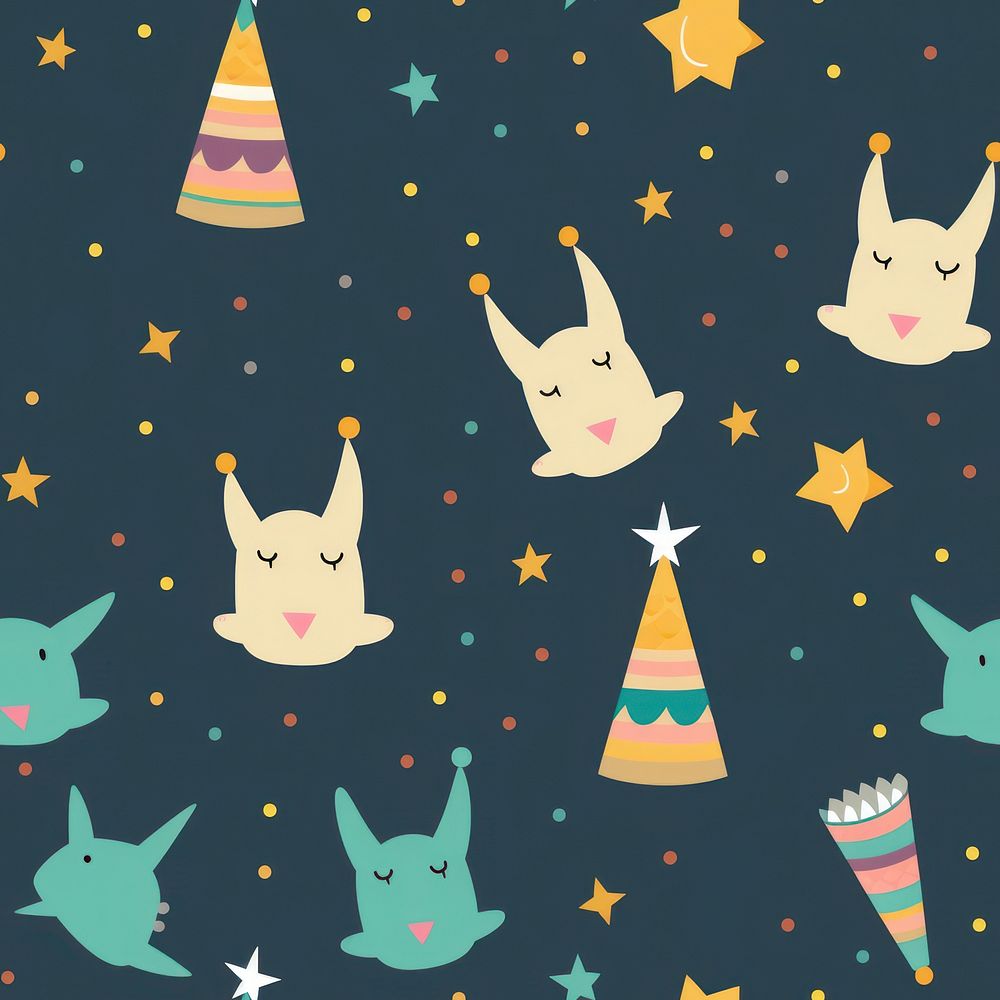 Party horn backgrounds confetti pattern. AI generated Image by rawpixel.