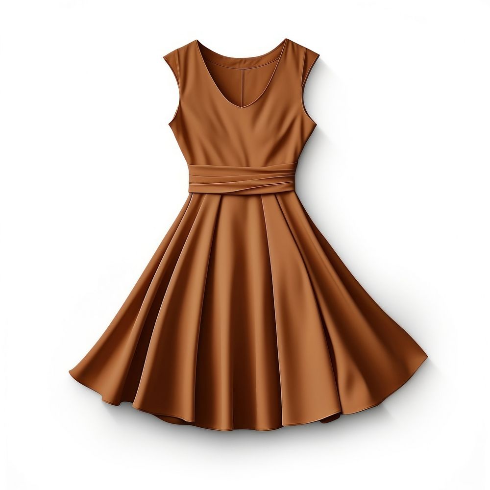 Casual dress fashion brown gown. AI generated Image by rawpixel.