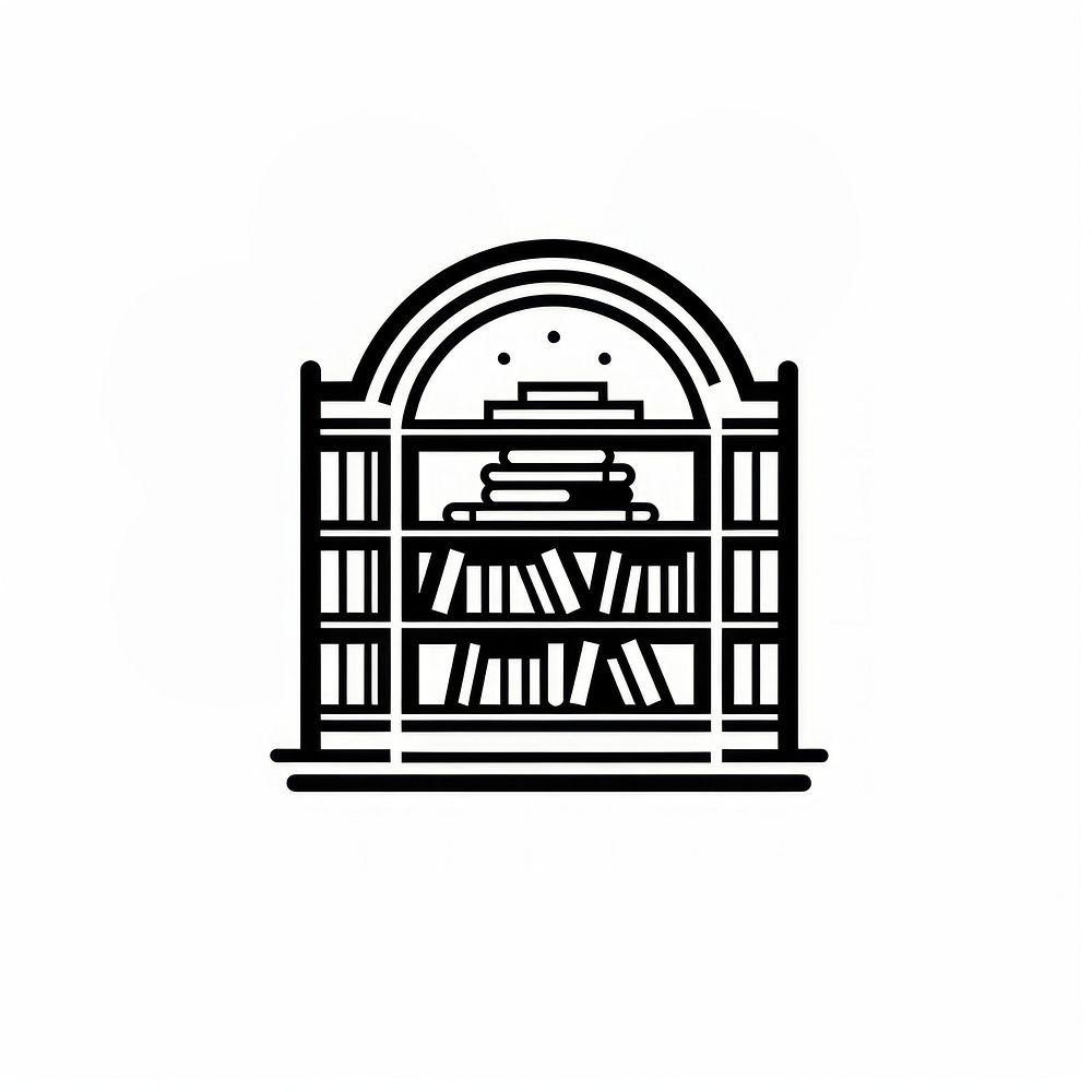 Library icon line black library architecture monochrome. AI generated Image by rawpixel.