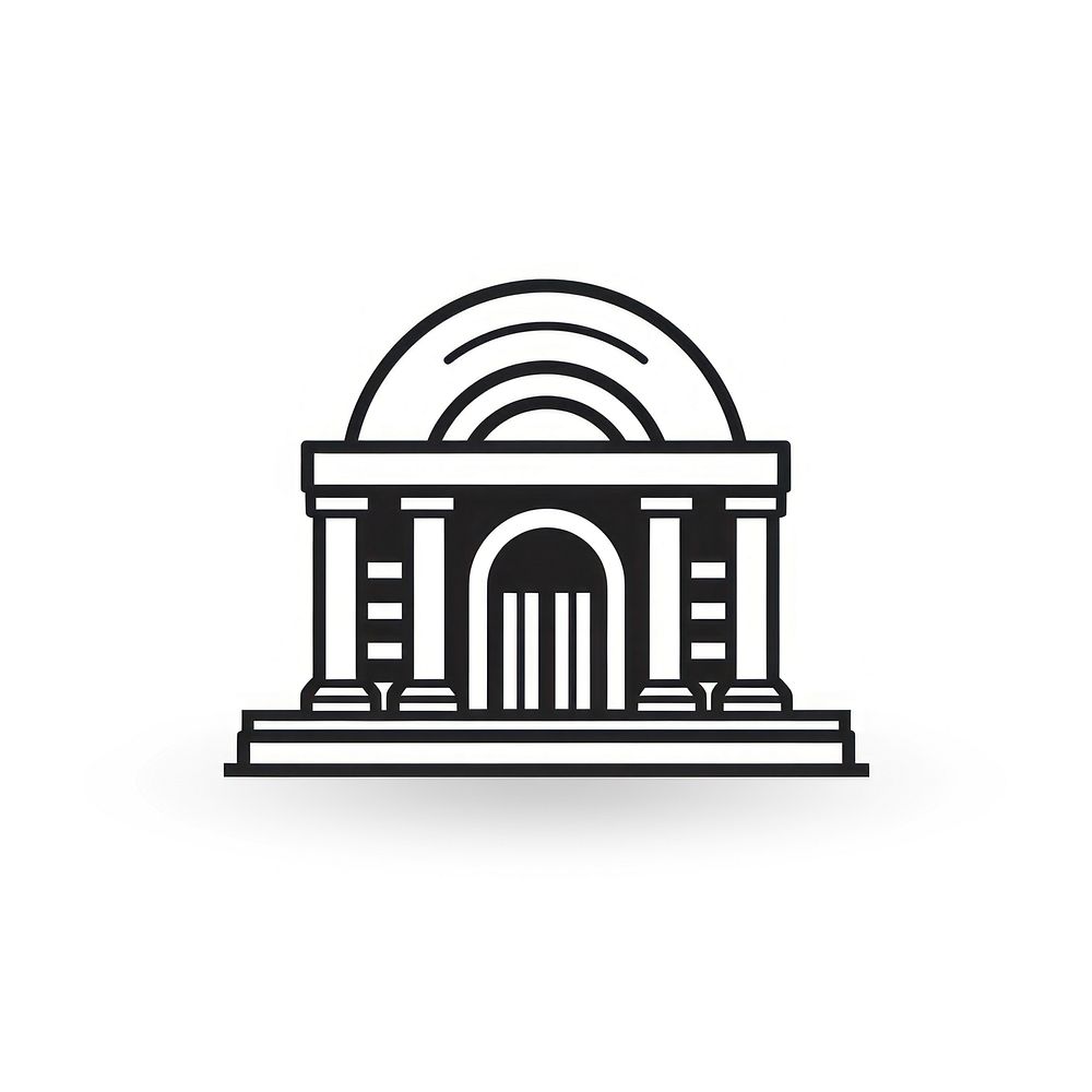 Library architecture illustrated courthouse. AI generated Image by rawpixel.