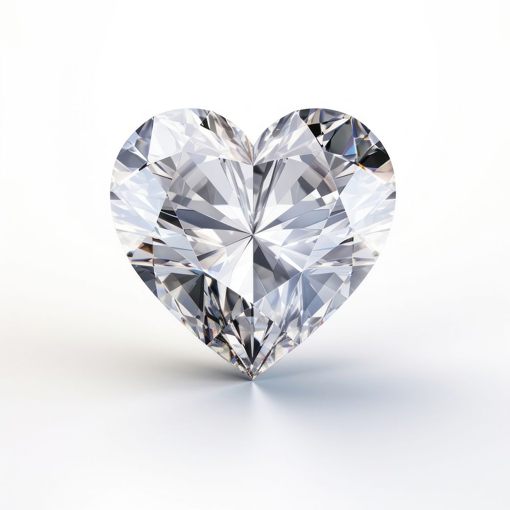 Diamond gemstone jewelry heart. AI generated Image by rawpixel.