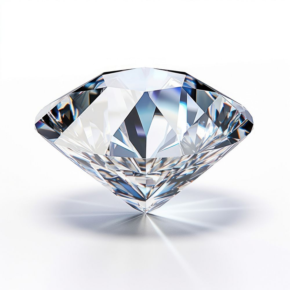 Diamond gemstone jewelry white background. AI generated Image by rawpixel.