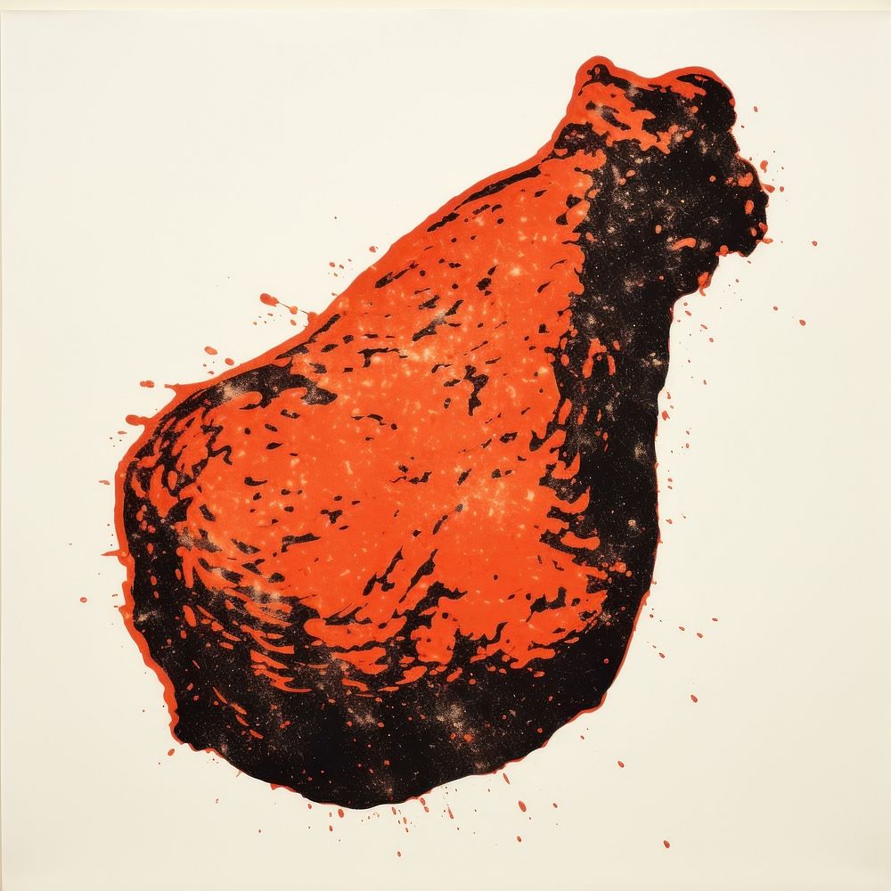 Fried chicken red splattered creativity. AI generated Image by rawpixel.