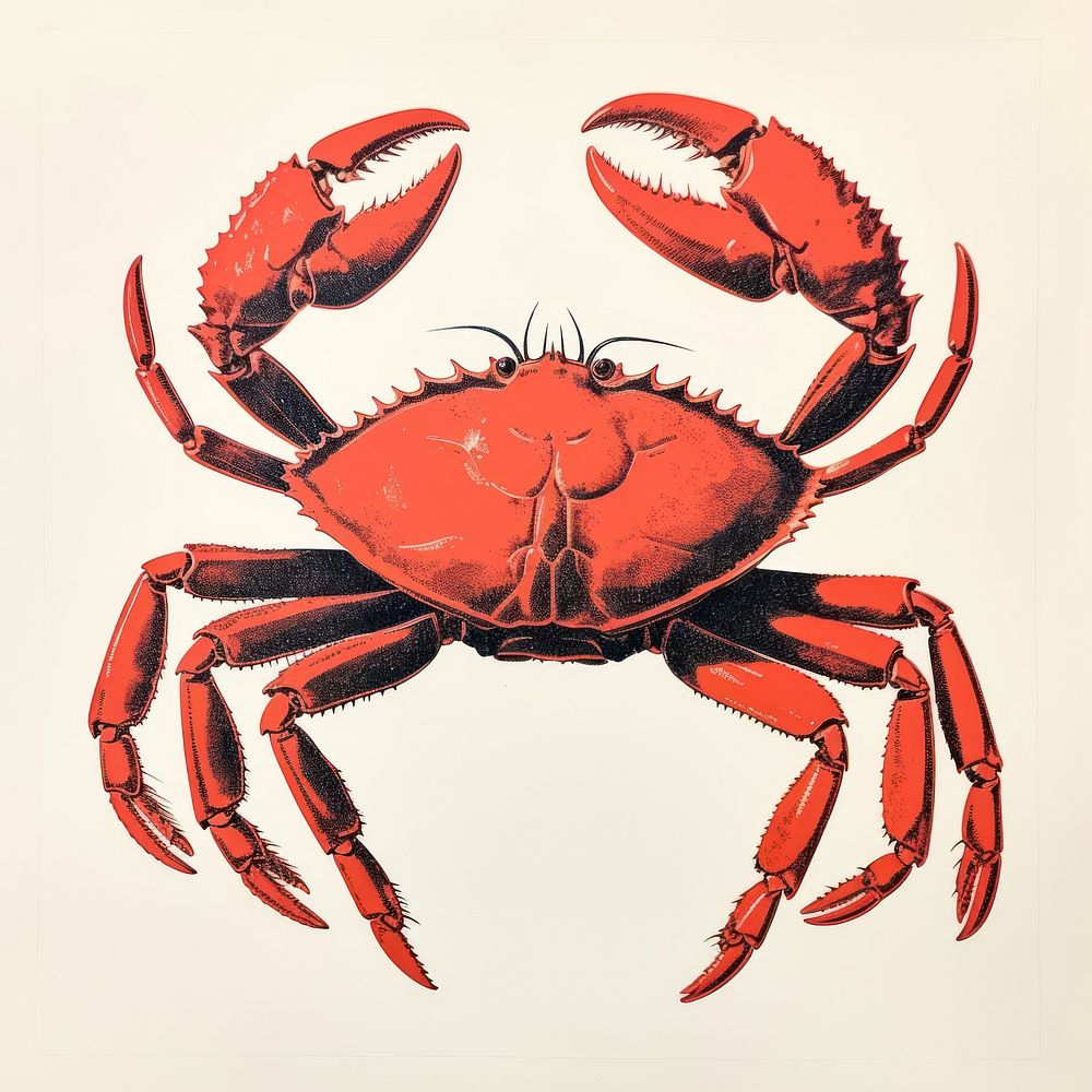 Red crab lobster seafood animal. AI generated Image by rawpixel.