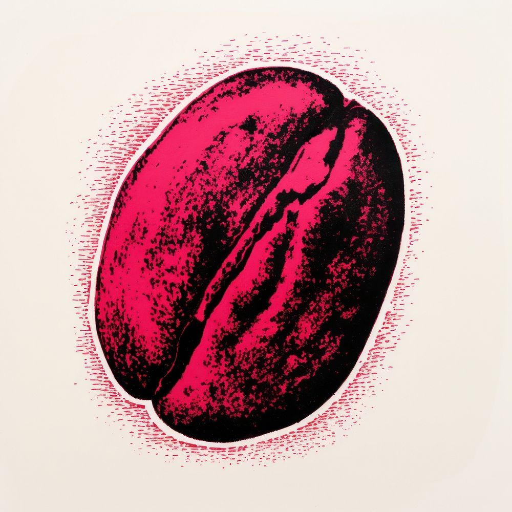Coffee bean pink red creativity. AI generated Image by rawpixel.