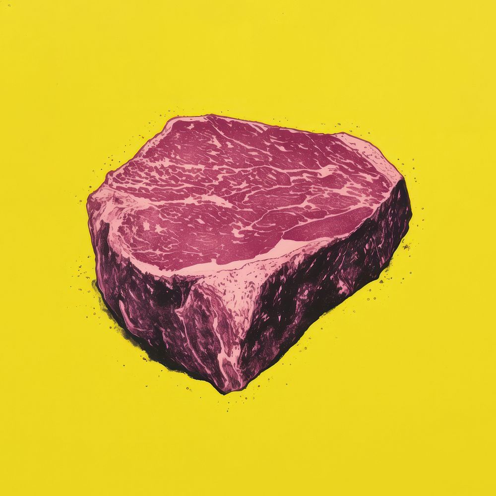 Steak purple meat food. AI generated Image by rawpixel.