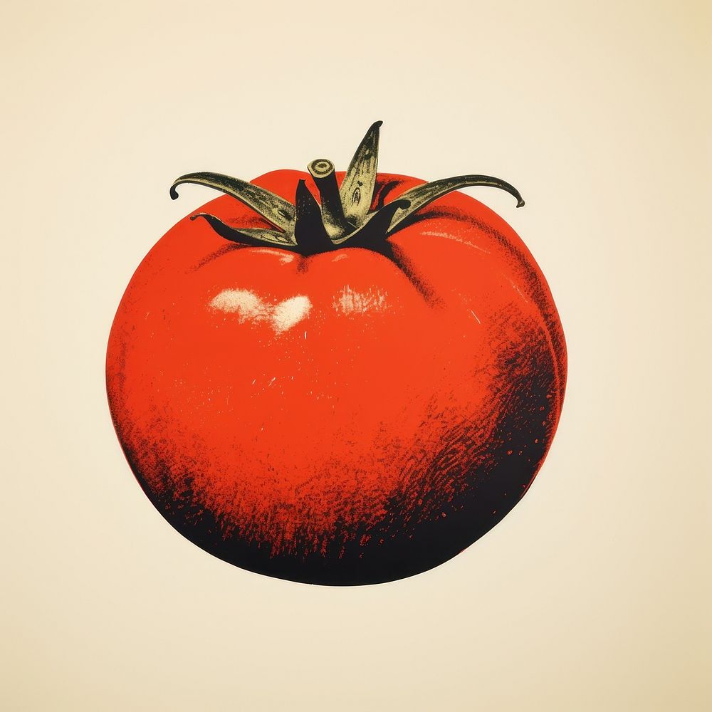 Vivid red tomato vegetable plant food. AI generated Image by rawpixel.