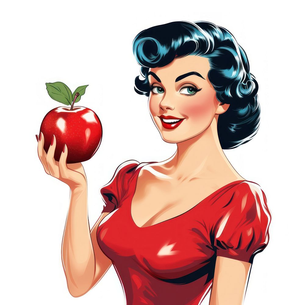 Apple apple fruit adult. AI generated Image by rawpixel.