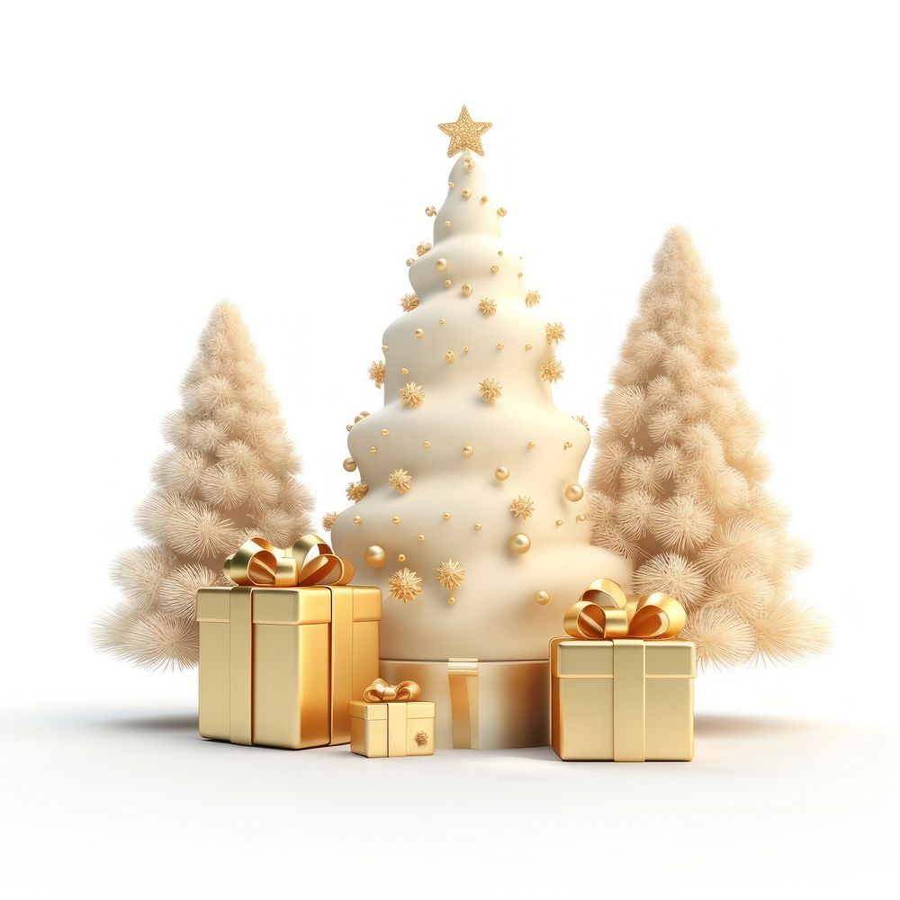 Christmas winter white gift. AI generated Image by rawpixel.