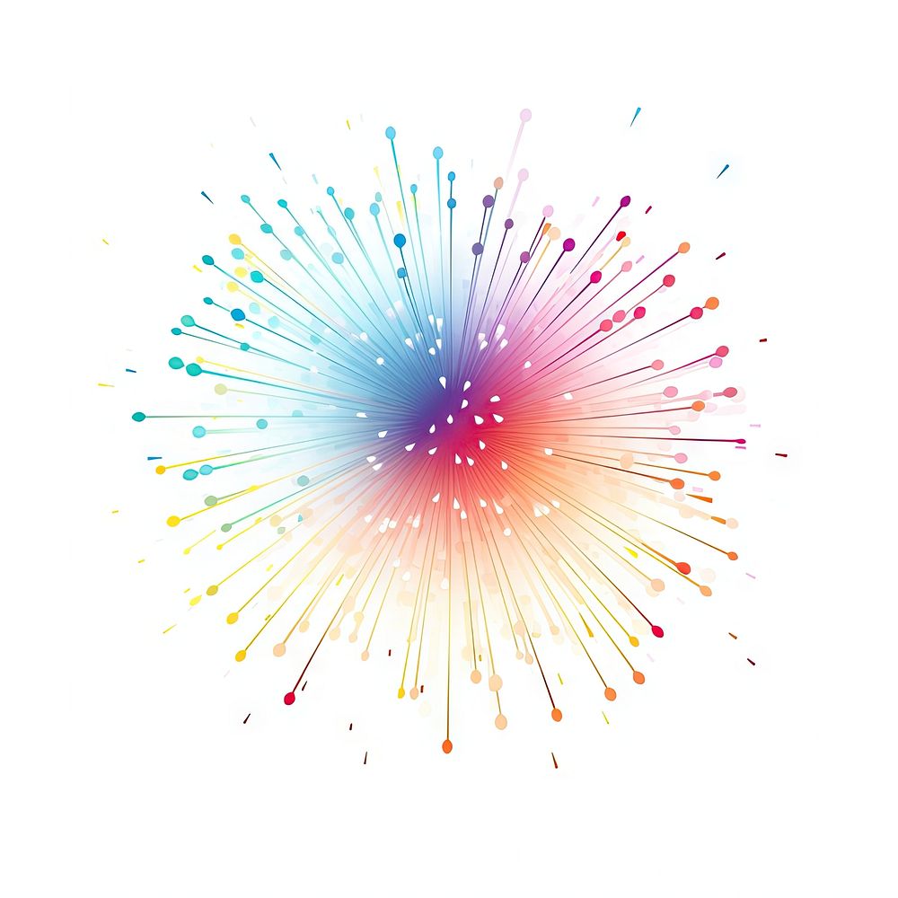 Gradient Sparkle Colorful Fireworks fireworks backgrounds white background. AI generated Image by rawpixel.