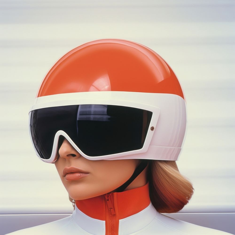 Vintage sci fi illustration helmet sunglasses protection. AI generated Image by rawpixel.